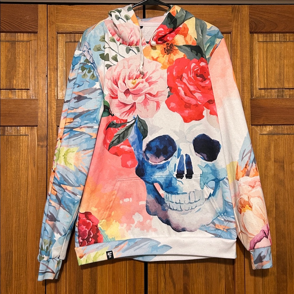 Colorful Skull Graphic Hoodie